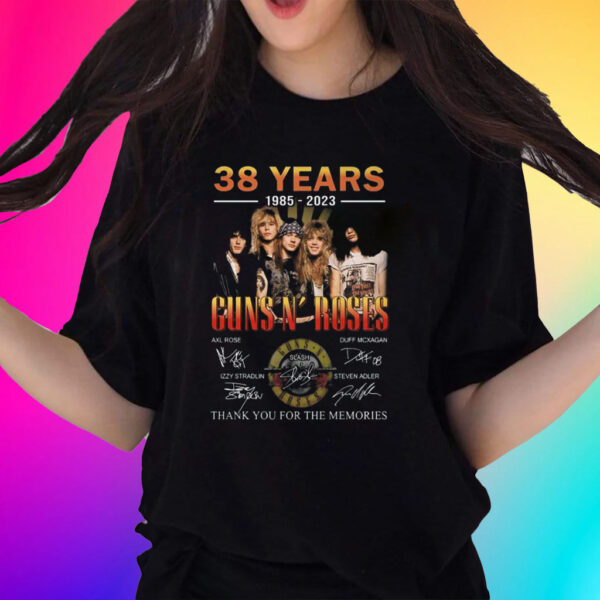 38 Years 1985 – 2023 Guns N Roses Thank You For The Memories Shirts