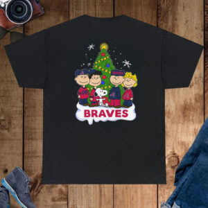 Atlanta Braves Snoopy Peanuts Christmas Shirt