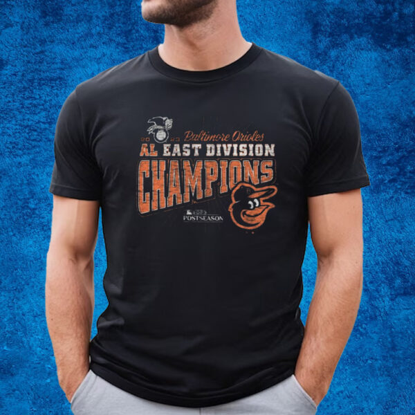 Baltimore Orioles ’47 2023 Al East Division Champions Distressed Franklin T-Shirt