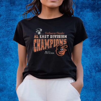 Baltimore Orioles ’47 2023 Al East Division Champions Distressed Franklin T-Shirts