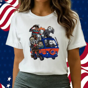Boise State Broncos Horror Movies Characters Bus Halloween 2023 T Shirts