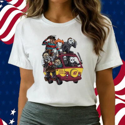 Central Michigan Chippewas Horror Movies Characters Bus Halloween 2023 T Shirts