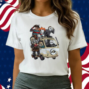 Colorado Buffaloes Horror Movies Characters Bus Halloween 2023 T Shirts