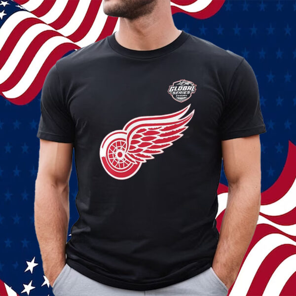 Detroit Red Wings Fanatics Branded 2023 Nhl Global Series Logo T-Shirt