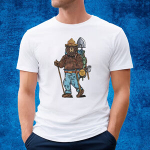 Miner Bear Cartoon T-shirt