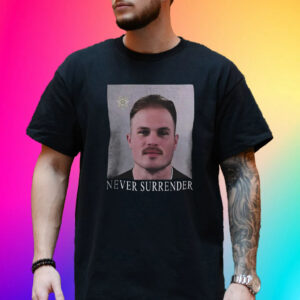 Official Never Surrender Zach Bryann Mugshot Shirt