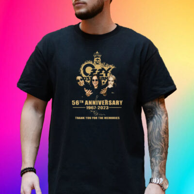 Ozzy Osbourne 56th Anniversary 1967 – 2023 Signature Thank You For The Memories T-Shirt