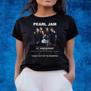 Pearl Jam 33th Anniversary 1990 – 2023 Thank You For The Memories T-Shirts