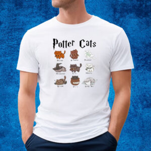 Potter Cats Cute Cat Cosplay Harry Potter T-shirt