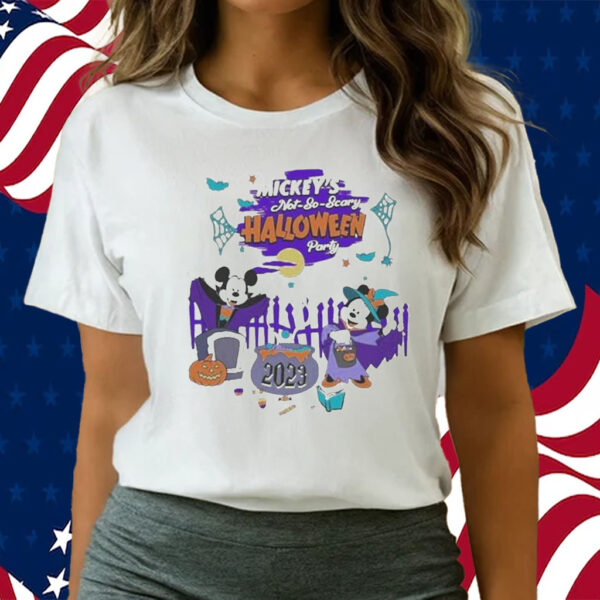 Retro animated movie disney mickey’s not so scary halloween party 2023 T-shirts