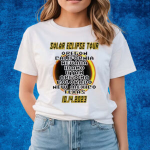 Solar Eclipse Tour 2023 9 States in Path of Annularity Shirts