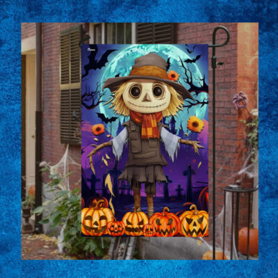 Spooky Scarecrow Halloween Flag 2023