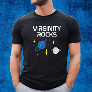 Virginity Rocks Pixel Space Shirt