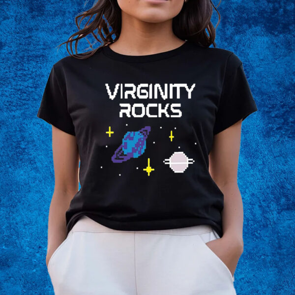 Virginity Rocks Pixel Space Shirts