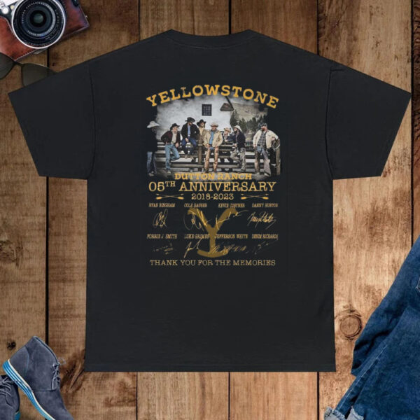 Yellowstone Dutton Ranch 05th Anniversary 2018 – 2023 Thank You For The Memories T-Shirt