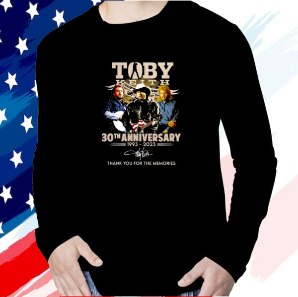 Toby Keith 30th Anniversary 1993 – 2023 Thank You For The Memories Shirt