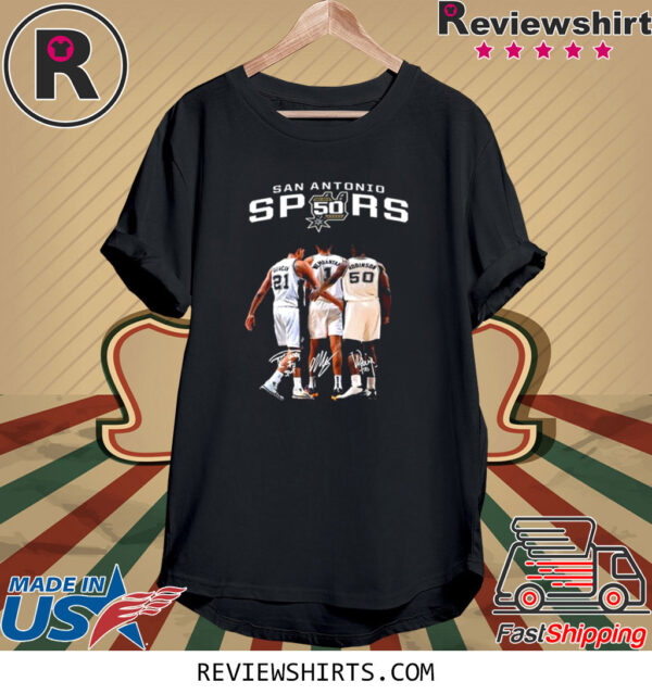 San Antonio Spurs Duncan Wembanyama And Robinson Signatures Shirt