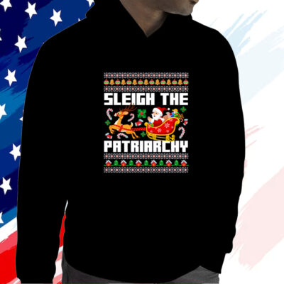 Sleigh The Patriarchy Funny Santa Shirt