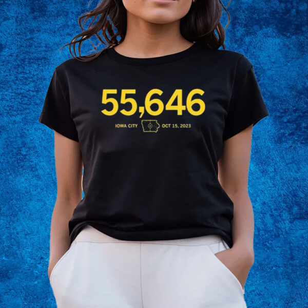 55,646 Iowa City Oct 15 2023 T-Shirt