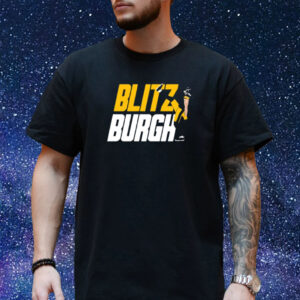 Aj Burnett Wearing Blitz Burgh Shirt