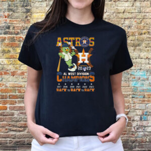 Astros 2023 Al West Division Champions Back To Back To Back T-Shirts