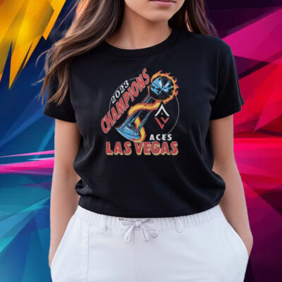 Las Vegas Aces Homage Charcoal 2023 WNBA Finals Champions Trophy Shirt