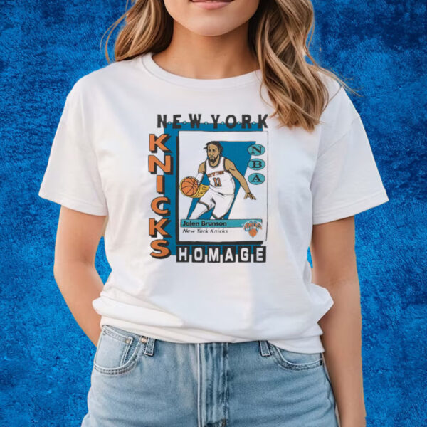 New York Knicks Trading Card Jalen Brunson Shirts