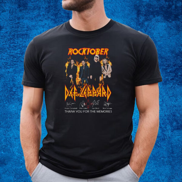 Rocktober Def Leppard Thank You For The Memories T-Shirt