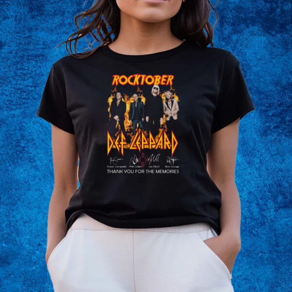 Rocktober Def Leppard Thank You For The Memories T-Shirts