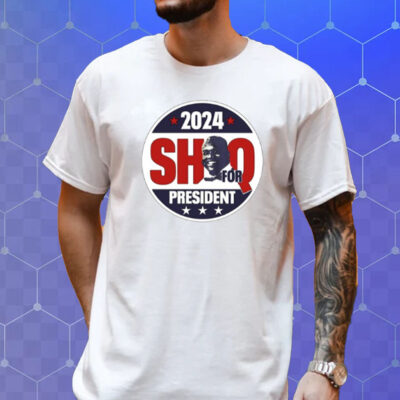 Shaquille O'neal Wearing 2024 Shaq For President T-Shirt