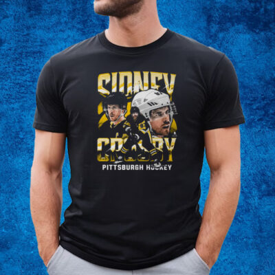 Sidney Crosby Pittsburgh Vintage Wht T-Shirt