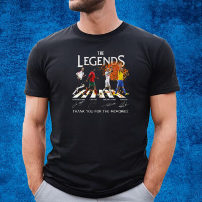 The Legends David Beckham And Luis Figo And Zinedine Zidane And Ronaldo Thank You For The Memories T-Shirt