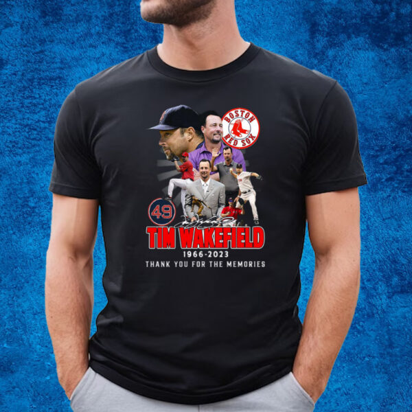 Tim Wakefield 49 Boston Red Sox 1966 2023 Memories T-Shirt