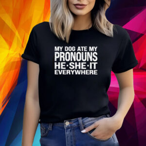 My Dog Ate My Pronouns He She It Everywhere Shirts