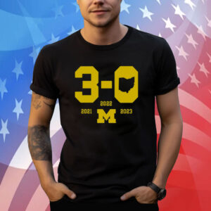 Michigan Football 3-0 In The Game Shirts