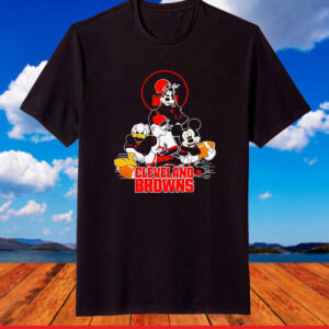 Cleveland Browns Mickey Mouse Donald Duck Goofy Football Nfl TShirt