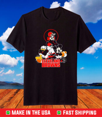 Cleveland Browns Mickey Mouse Donald Duck Goofy Football Nfl TShirt