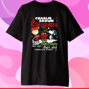 Charlie Brown Christmas 58th Anniversary 1965-2023 Charles M Schulz Snoopy Shirt