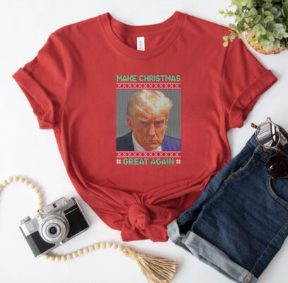 Trump Mugshot Make Christmas Great Again Shirts