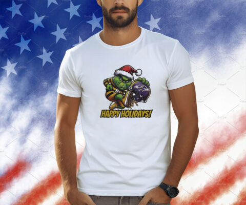 Santa Hat Grinch Pittsburgh Steelers vs Baltimore Ravens Happy Holidays Shirts