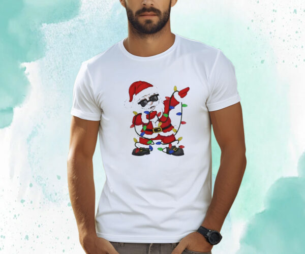 Santa Claus With Christmas Lights Shirts