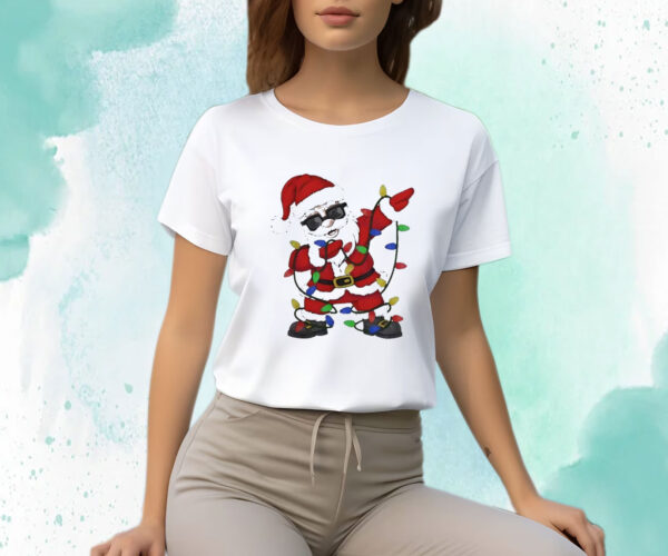 Santa Claus With Christmas Lights Shirts