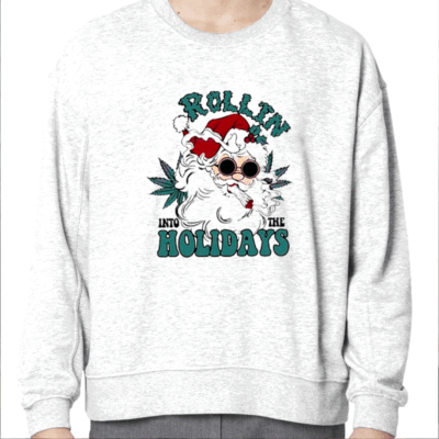 Rollin Into The Holidays Smoker Santa Shirt