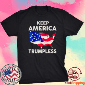 Keep American Trumpless USA Flag Map Shirt