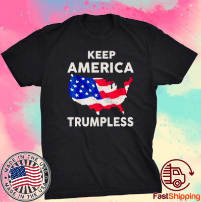 Keep American Trumpless USA Flag Map Shirt