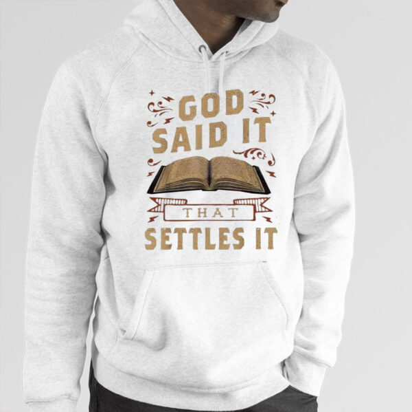 God Said It That Settles It Print Casual Shirt