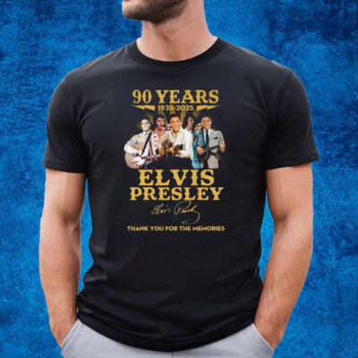 90 Years 1935 – 2025 Elvis Presley Thank You For The Memories T-Shirt