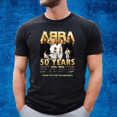 Abba 50 Years 1974 – 2024 Thank You For The Memories T-Shirt