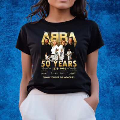 Abba 50 Years 1974 – 2024 Thank You For The Memories T-Shirts