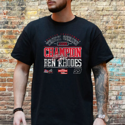 Ben Rhodes Checkered Flag Sports 2023 Nascar Craftsman Truck Series Champion T-Shirt